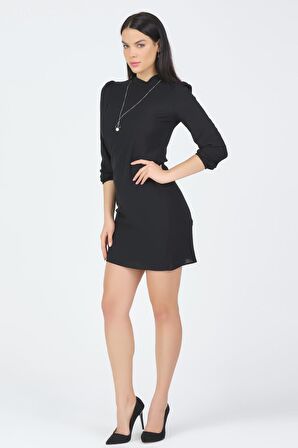 Düz Kesim Şık Ofis Elbise