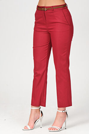 Kemerli Yüksek Bel Pantolon