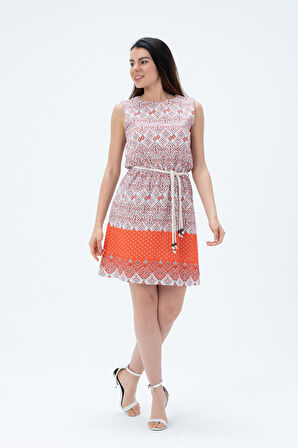 Desenli Yazlık Elbise