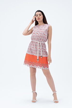 Desenli Yazlık Elbise