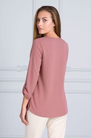 Aksesuarlı Basıc Bluz