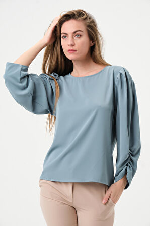 Kolu Büzgülü Bluz