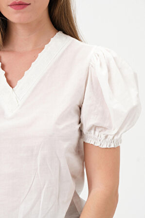 Yakası Fistolu Bluz