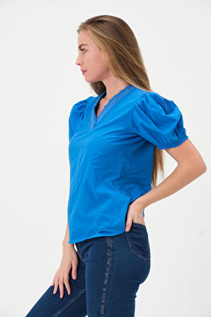 Yakası Fistolu Bluz