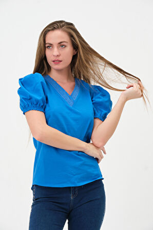 Yakası Fistolu Bluz