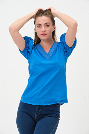 Yakası Fistolu Bluz