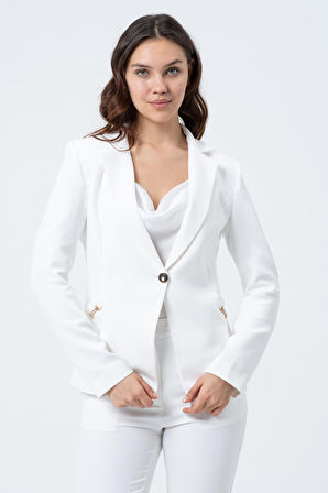 Metal Aksesuar Detaylı Ceket 