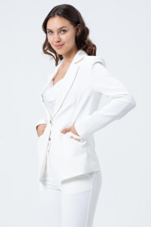 Metal Aksesuar Detaylı Ceket 