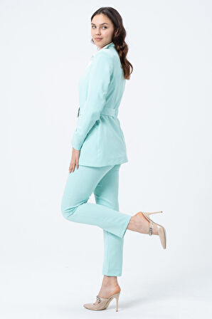 Kemerli Blazer Ceket 
