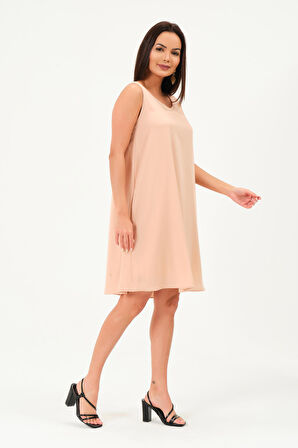 Rahat Kesim Saten Elbise