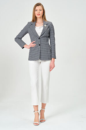Pötikare Desenli Blazer Ceket