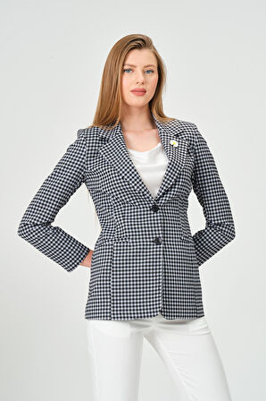 Pötikare Desenli Blazer Ceket
