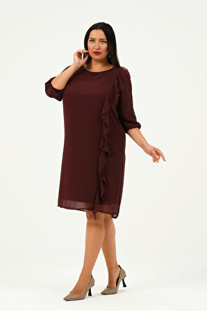 Büyük Beden Şifon Elbise