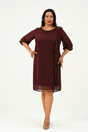 Büyük Beden Şifon Elbise