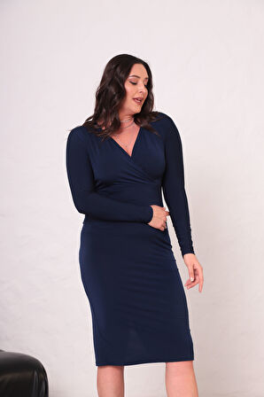 Büyük Beden Esnek kumaş Elbise