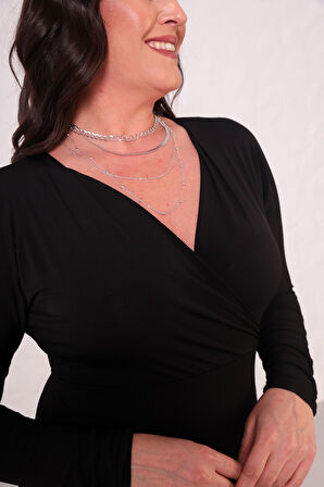 Büyük Beden Esnek kumaş Elbise