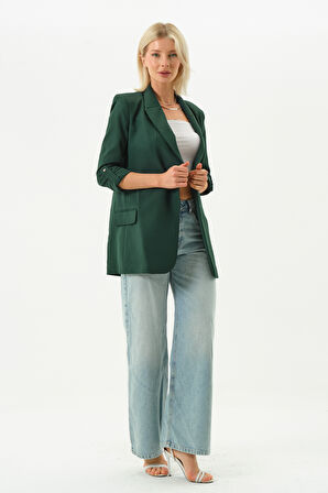 Kolu Büzgülü Blazer Ceket 