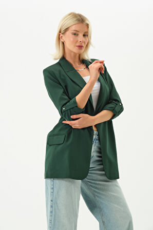 Kolu Büzgülü Blazer Ceket 