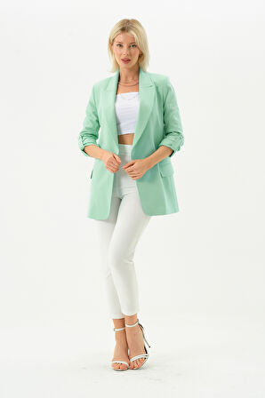 Kolu Büzgülü Blazer Ceket 