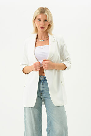 Kolu Büzgülü Blazer Ceket 