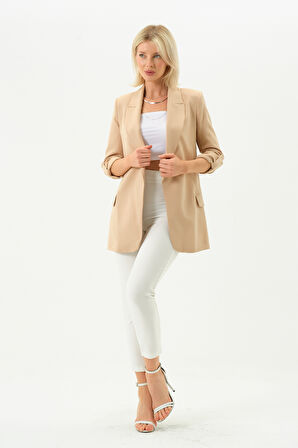 Kolu Büzgülü Blazer Ceket 