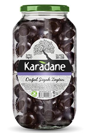 Karadane Doğal Siyah Zeytin 1KG 201 - 230