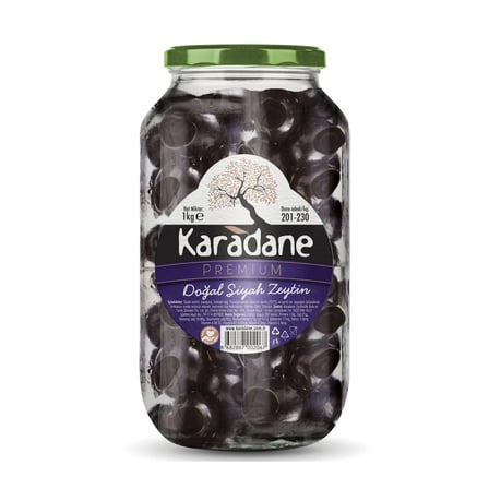 Karadane Doğal Siyah Zeytin 1KG 201 - 230
