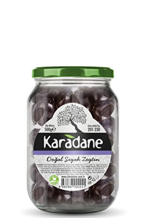 Karadane Doğal Siyah Zeytin 500  G - 201 - 230 