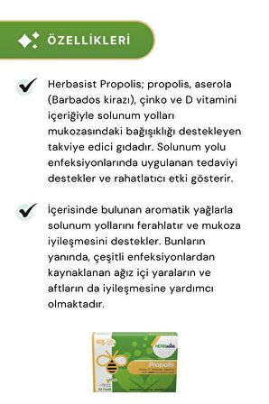 HERBasist Propolis 24 Pastil 2'li Paket