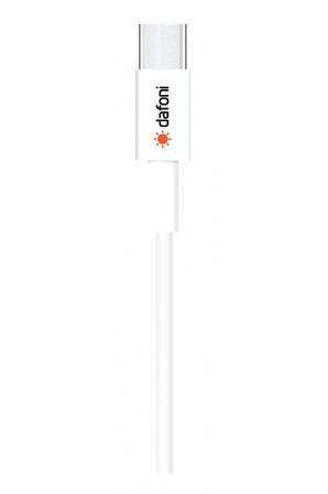 Dafoni 1 Metre Hızlı Data Kablosu Type-C Beyaz DAF-05TYP