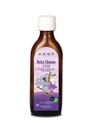 Voop Beta Glukan 1,3/1,6 Kara Mürver, Vitamin C, Çinko Şurup 150 ml