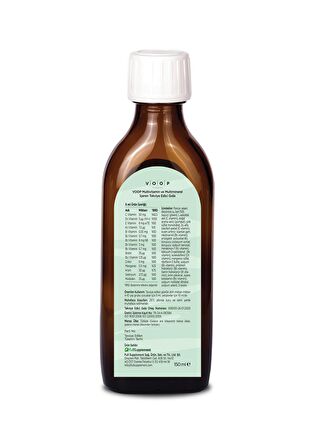 Voop Multivitamin Multimineral Portakal Aromalı Şurup 150 ml