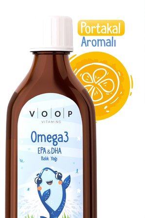 Voop Omega 3 Balık Yağı Şurup Portakal Aromalı 150 ml