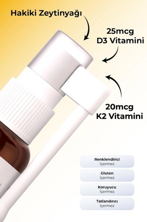 Voop Vitamin D3K2 Sprey-Damla 20 ml