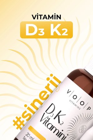 Voop Vitamin D3K2 Sprey-Damla 20 ml