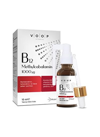 Voop Vitamin B12 Methylcobalamin 1000 mg Sprey-Damla 10 ml