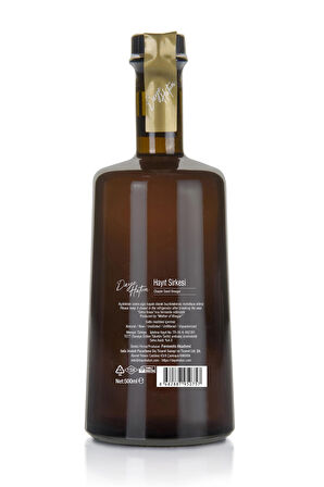 Hayıt Sirkesi / Chaste Seed Vinegar (doğal Fermente Canlı Sirke / Naturally Fermented / 500 Ml)