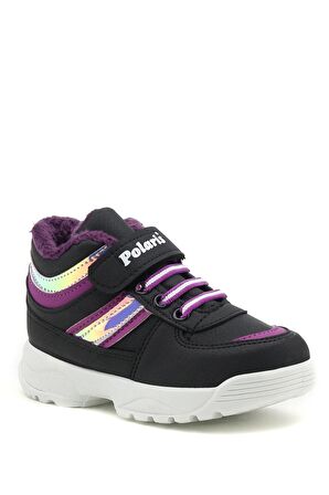 612155.P1PR Siyah Kız Çocuk High Sneaker