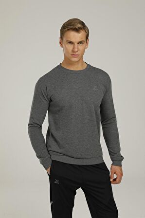 Sn90 Basıc C-neck Sweatsh Gri Erkek Sweatshirt