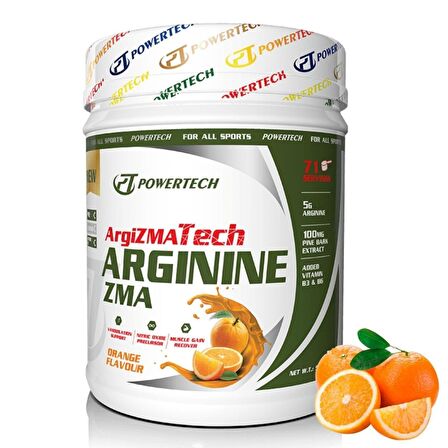 ArgizmaTech Arginine ZMA 500 gr 71 Servis Portakal Aromalı Arjinin