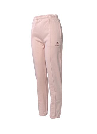 Hummel 931401-1051 Yüksek Bel Jogger Düz Pembe Kadın Eşofman Altı
