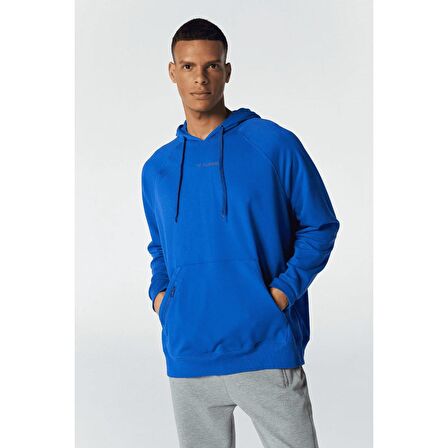 Hummel Johns Oversize Erkek Mavi Kapüşonlu Sweatshirt 921702-7788