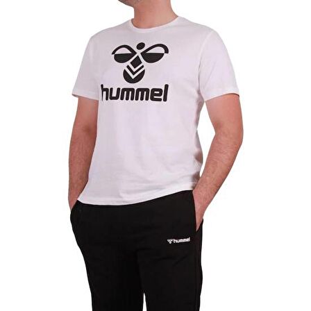 922217-9003 Hummel Hmlsenes Erkek T-Shirt OFF WHITE
