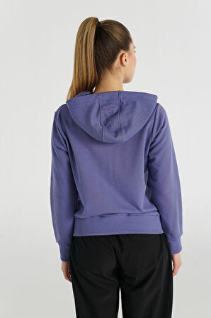 Kadın Hml Dora Fermuarlı Hoodie - Mor | M