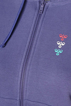 Kadın Hml Dora Fermuarlı Hoodie - Mor | M
