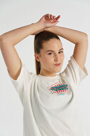 Hummel 912150-9003 Patez Oversize Kadın Spor Tişört