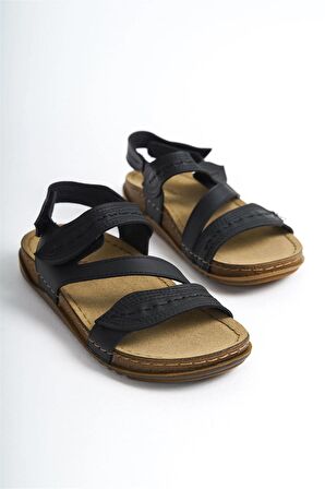 Elit Sry213607C Kadın Düz Sandalet Siyah