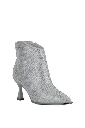 Guja 24K430-1 Kadın Topuklu Abiye Bot Gümüş