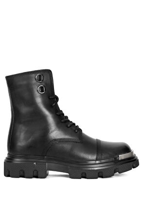 Marcomen 152-20208 Erkek Hakiki Deri Düz Bot Siyah