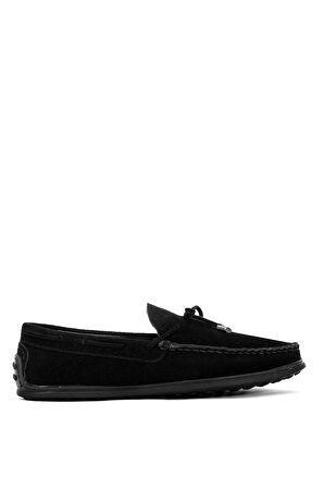 Elit ALF04S Erkek Hakiki Deri Loafer Ayakkabı Siyah
